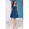 imageDisamer Sun Dresses for Women 2025 Vacation Pleated Summer Dress Trendy Spring Beach Coverups Sleeveless Tank Tshirt SundressPure Navy