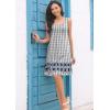 imageDisamer Sun Dresses for Women 2025 Vacation Pleated Summer Dress Trendy Spring Beach Coverups Sleeveless Tank Tshirt SundressStriped Blue