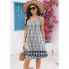 imageDisamer Sun Dresses for Women 2025 Vacation Pleated Summer Dress Trendy Spring Beach Coverups Sleeveless Tank Tshirt SundressStriped Blue
