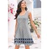 imageDisamer Sun Dresses for Women 2025 Vacation Pleated Summer Dress Trendy Spring Beach Coverups Sleeveless Tank Tshirt SundressStriped Blue