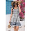 imageDisamer Sun Dresses for Women 2025 Vacation Pleated Summer Dress Trendy Spring Beach Coverups Sleeveless Tank Tshirt SundressStriped Blue