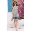 imageDisamer Sun Dresses for Women 2025 Vacation Pleated Summer Dress Trendy Spring Beach Coverups Sleeveless Tank Tshirt SundressStriped Blue