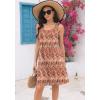 imageDisamer Sun Dresses for Women 2025 Vacation Pleated Summer Dress Trendy Spring Beach Coverups Sleeveless Tank Tshirt SundressStriped Orange