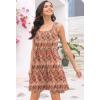 imageDisamer Sun Dresses for Women 2025 Vacation Pleated Summer Dress Trendy Spring Beach Coverups Sleeveless Tank Tshirt SundressStriped Orange