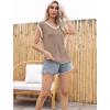 imageDisamer Womens Summer Tank Top 2025 Casual Loose Fit Basic Tees Cap Sleeve Shirts Short Sleeve Loose BlousesApricot