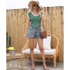 imageDisamer Womens Summer Tank Top 2025 Casual Loose Fit Basic Tees Cap Sleeve Shirts Short Sleeve Loose BlousesGreen