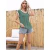 imageDisamer Womens Summer Tank Top 2025 Casual Loose Fit Basic Tees Cap Sleeve Shirts Short Sleeve Loose BlousesGreen
