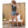 imageDisamer Womens Summer Tank Top 2025 Casual Loose Fit Basic Tees Cap Sleeve Shirts Short Sleeve Loose BlousesPrint Dandelion
