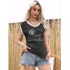 imageDisamer Womens Summer Tank Top 2025 Casual Loose Fit Basic Tees Cap Sleeve Shirts Short Sleeve Loose BlousesPrint Dandelion