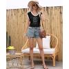 imageDisamer Womens Summer Tank Top 2025 Casual Loose Fit Basic Tees Cap Sleeve Shirts Short Sleeve Loose BlousesPrint Letter