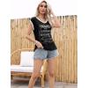 imageDisamer Womens Summer Tank Top 2025 Casual Loose Fit Basic Tees Cap Sleeve Shirts Short Sleeve Loose BlousesPrint Letter