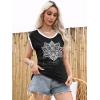 imageDisamer Womens Summer Tank Top 2025 Casual Loose Fit Basic Tees Cap Sleeve Shirts Short Sleeve Loose BlousesPrint Lotus
