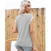 imageDisamer Womens Summer Tank Top 2025 Casual Loose Fit Basic Tees Cap Sleeve Shirts Short Sleeve Loose BlousesPrint Rainbow