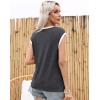imageDisamer Womens Summer Tank Top 2025 Casual Loose Fit Basic Tees Cap Sleeve Shirts Short Sleeve Loose BlousesPrint Tree
