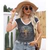 imageDisamer Womens Summer Tank Top 2025 Casual Loose Fit Basic Tees Cap Sleeve Shirts Short Sleeve Loose BlousesPrint Tree