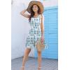 imageDisamer Womens Sundresses 2025 Vacation Beach Dresses Swimsuit Cover Ups Sleeveless Button Down Spring Sun Summer DressBlock Blue