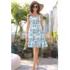 imageDisamer Womens Sundresses 2025 Vacation Beach Dresses Swimsuit Cover Ups Sleeveless Button Down Spring Sun Summer DressBlock Blue