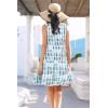 imageDisamer Womens Sundresses 2025 Vacation Beach Dresses Swimsuit Cover Ups Sleeveless Button Down Spring Sun Summer DressBlock Blue