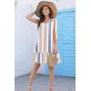 imageDisamer Womens Sundresses 2025 Vacation Beach Dresses Swimsuit Cover Ups Sleeveless Button Down Spring Sun Summer DressBlock Colorful