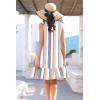 imageDisamer Womens Sundresses 2025 Vacation Beach Dresses Swimsuit Cover Ups Sleeveless Button Down Spring Sun Summer DressBlock Colorful