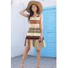 imageDisamer Womens Sundresses 2025 Vacation Beach Dresses Swimsuit Cover Ups Sleeveless Button Down Spring Sun Summer DressDye Vintage
