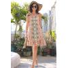 imageDisamer Womens Sundresses 2025 Vacation Beach Dresses Swimsuit Cover Ups Sleeveless Button Down Spring Sun Summer DressFloral Belt