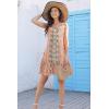 imageDisamer Womens Sundresses 2025 Vacation Beach Dresses Swimsuit Cover Ups Sleeveless Button Down Spring Sun Summer DressFloral Belt