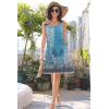 imageDisamer Womens Sundresses 2025 Vacation Beach Dresses Swimsuit Cover Ups Sleeveless Button Down Spring Sun Summer DressFloral Blue
