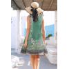 imageDisamer Womens Sundresses 2025 Vacation Beach Dresses Swimsuit Cover Ups Sleeveless Button Down Spring Sun Summer DressFloral Green