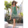 imageDisamer Womens Sundresses 2025 Vacation Beach Dresses Swimsuit Cover Ups Sleeveless Button Down Spring Sun Summer DressFloral Green