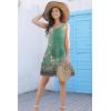imageDisamer Womens Sundresses 2025 Vacation Beach Dresses Swimsuit Cover Ups Sleeveless Button Down Spring Sun Summer DressFloral Green