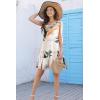 imageDisamer Womens Sundresses 2025 Vacation Beach Dresses Swimsuit Cover Ups Sleeveless Button Down Spring Sun Summer DressFloral Leaf