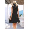 imageDisamer Womens Sundresses 2025 Vacation Beach Dresses Swimsuit Cover Ups Sleeveless Button Down Spring Sun Summer DressLiu Black