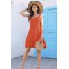 imageDisamer Womens Sundresses 2025 Vacation Beach Dresses Swimsuit Cover Ups Sleeveless Button Down Spring Sun Summer DressLiu Orange