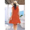 imageDisamer Womens Sundresses 2025 Vacation Beach Dresses Swimsuit Cover Ups Sleeveless Button Down Spring Sun Summer DressLiu Orange