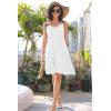 imageDisamer Womens Sundresses 2025 Vacation Beach Dresses Swimsuit Cover Ups Sleeveless Button Down Spring Sun Summer DressLiu White