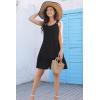 imageDisamer Womens Sundresses 2025 Vacation Beach Dresses Swimsuit Cover Ups Sleeveless Button Down Spring Sun Summer DressPure Black