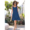 imageDisamer Womens Sundresses 2025 Vacation Beach Dresses Swimsuit Cover Ups Sleeveless Button Down Spring Sun Summer DressPure Blue