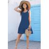 imageDisamer Womens Sundresses 2025 Vacation Beach Dresses Swimsuit Cover Ups Sleeveless Button Down Spring Sun Summer DressPure Blue