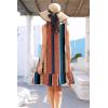 imageDisamer Womens Sundresses 2025 Vacation Beach Dresses Swimsuit Cover Ups Sleeveless Button Down Spring Sun Summer DressStriped Brown