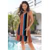 imageDisamer Womens Sundresses 2025 Vacation Beach Dresses Swimsuit Cover Ups Sleeveless Button Down Spring Sun Summer DressStriped Brown