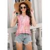 imageTank Tops for Women 2025 Summer Top Pleated Shirts Dressy Casual Loose Fit VNeck Button Down Sleeveless Tshirt BlouseDewdrop Pink
