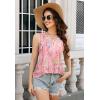 imageTank Tops for Women 2025 Summer Top Pleated Shirts Dressy Casual Loose Fit VNeck Button Down Sleeveless Tshirt BlouseDewdrop Pink
