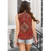 imageTank Tops for Women 2025 Summer Top Pleated Shirts Dressy Casual Loose Fit VNeck Button Down Sleeveless Tshirt BlousePlaid Red