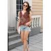 imageTank Tops for Women 2025 Summer Top Pleated Shirts Dressy Casual Loose Fit VNeck Button Down Sleeveless Tshirt BlousePlaid Red