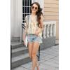 imageTank Tops for Women 2025 Summer Top Pleated Shirts Dressy Casual Loose Fit VNeck Button Down Sleeveless Tshirt BlouseStriped Color