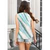 imageTank Tops for Women 2025 Summer Top Pleated Shirts Dressy Casual Loose Fit VNeck Button Down Sleeveless Tshirt BlouseStriped Foam