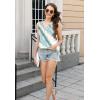 imageTank Tops for Women 2025 Summer Top Pleated Shirts Dressy Casual Loose Fit VNeck Button Down Sleeveless Tshirt BlouseStriped Foam