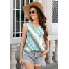 imageTank Tops for Women 2025 Summer Top Pleated Shirts Dressy Casual Loose Fit VNeck Button Down Sleeveless Tshirt BlouseStriped Foam