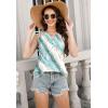imageTank Tops for Women 2025 Summer Top Pleated Shirts Dressy Casual Loose Fit VNeck Button Down Sleeveless Tshirt BlouseStriped Foam